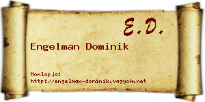 Engelman Dominik névjegykártya