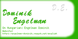 dominik engelman business card